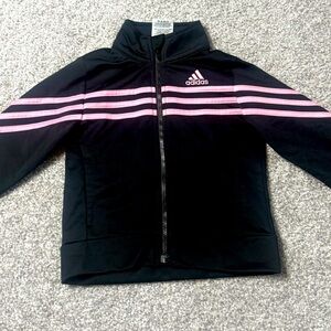 adidas Kids Jacket Black and Pink